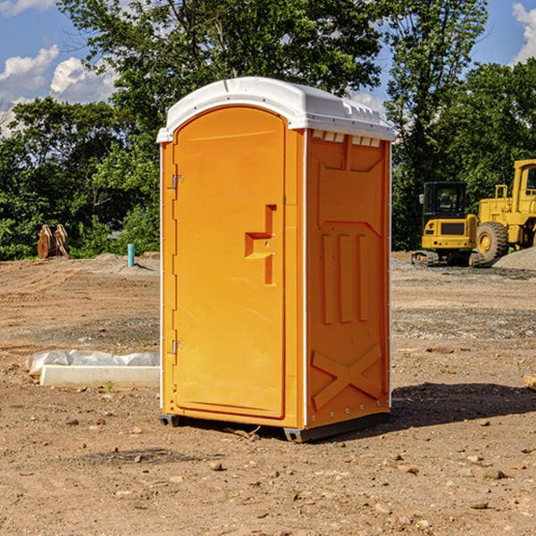 how often are the portable restrooms cleaned and serviced during a rental period in Macomb Missouri